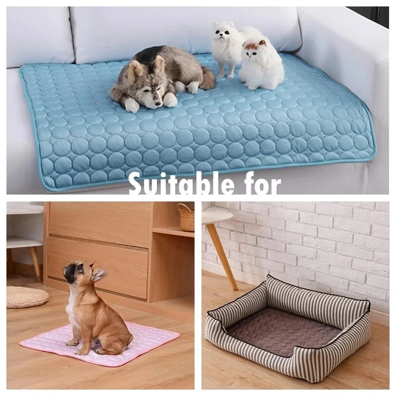 Durable Pet Summer Cooling Mat: Cold Blanket for Small & Big Cats & Dogs - HypeCart