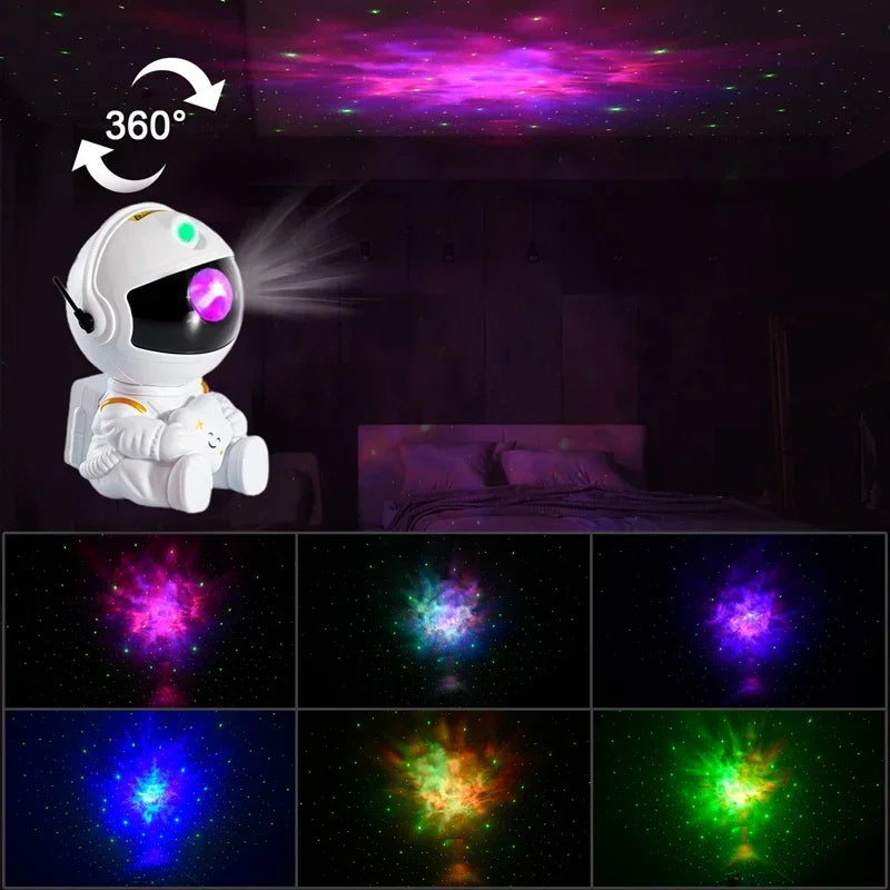 Star Projector Galaxy Night Light - Astronaut Space Projector with Starry Nebula Effects | LED Lamp for Bedroom & Home Decor | Perfect Gift - HypeCart