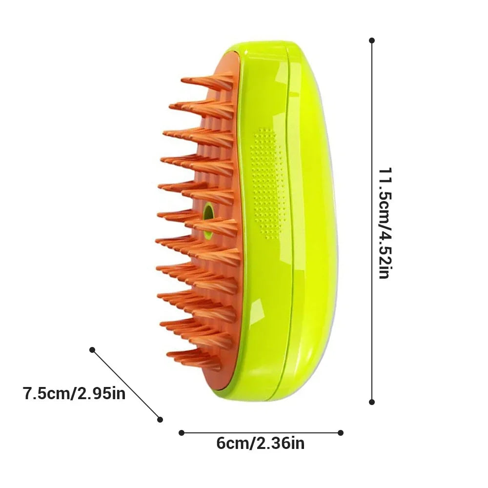 3-in-1 Pet Grooming Tool: Electric Steam Brush, Sprayer, & Massager for Cats & Dogs - HypeCart