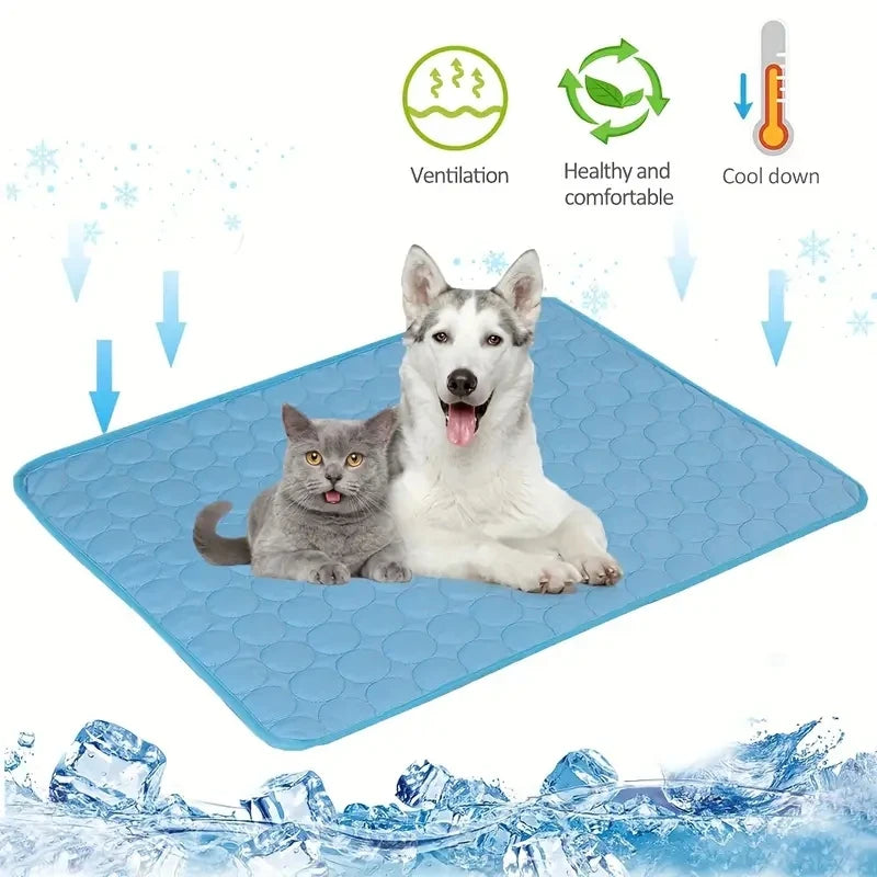 Durable Pet Summer Cooling Mat: Cold Blanket for Small & Big Cats & Dogs - HypeCart