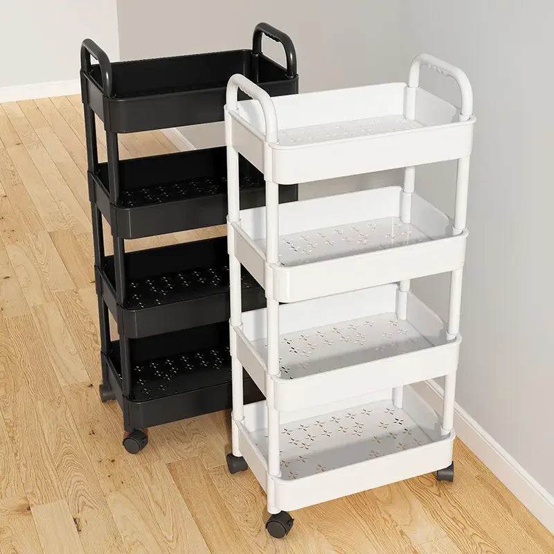 Compact Multi-Layer Storage Trolley Rack – Portable Storage Organizer for Kitchen, Bedroom, Bathroom & Baby Essentials - HypeCart
