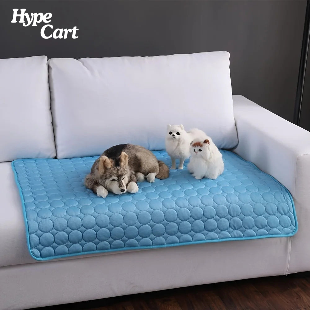 Durable Pet Summer Cooling Mat: Cold Blanket for Small & Big Cats & Dogs - HypeCart