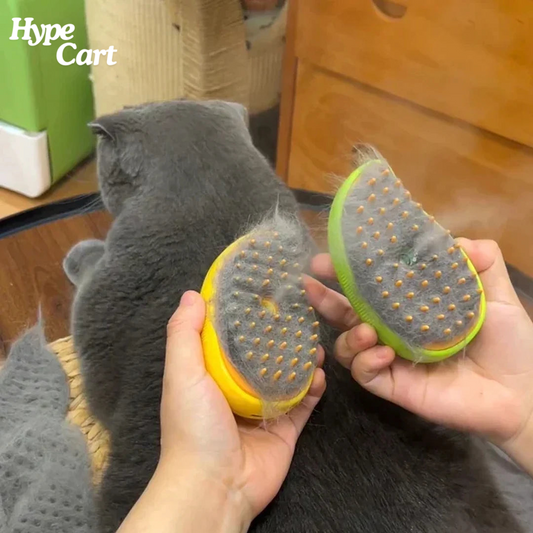 3-in-1 Pet Grooming Tool: Electric Steam Brush, Sprayer, & Massager for Cats & Dogs - HypeCart